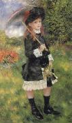Pierre Renoir Girl with Parasol (Aline Nunes) oil painting reproduction